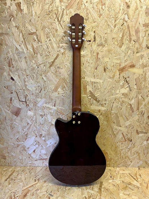 B-STOCK Angel Lopez 4/4 Cutaway Electric Classical Guitar with Solid Body - Natural