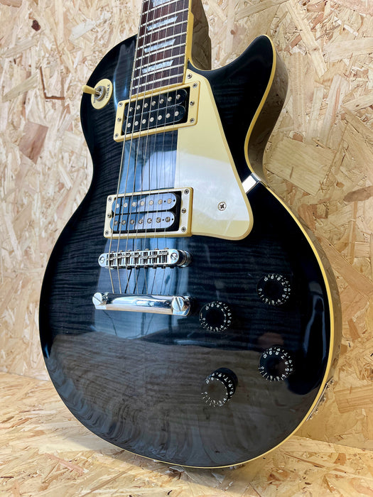 2001 Epiphone Les Paul 7 String Made in Korea - Black Translucent - Pre-owned