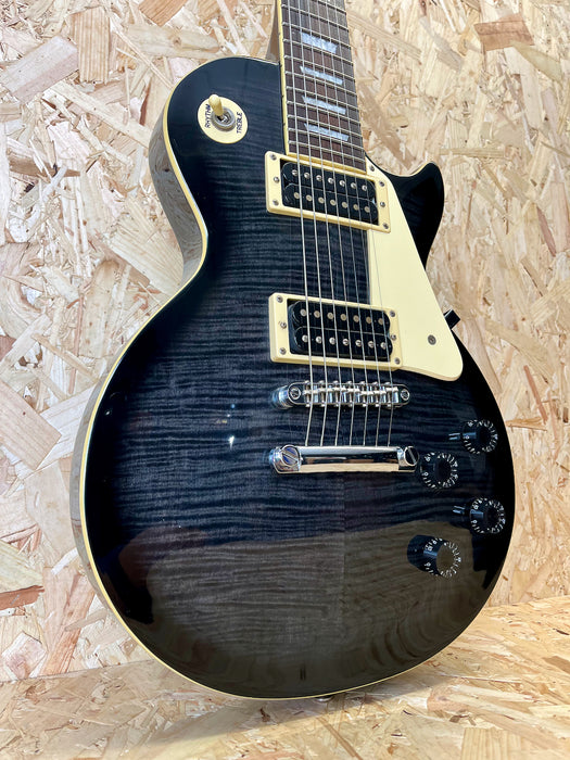 2001 Epiphone Les Paul 7 String Made in Korea - Black Translucent - Pre-owned
