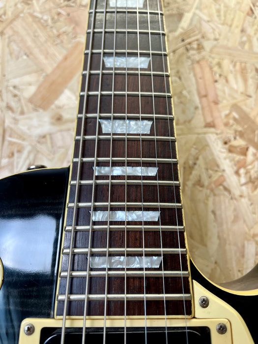 2001 Epiphone Les Paul 7 String Made in Korea - Black Translucent - Pre-owned