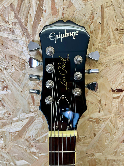 2001 Epiphone Les Paul 7 String Made in Korea - Black Translucent - Pre-owned