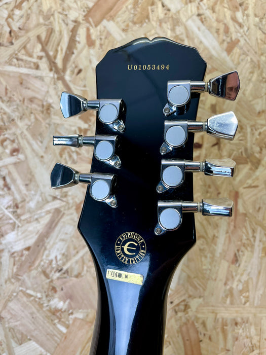 2001 Epiphone Les Paul 7 String Made in Korea - Black Translucent - Pre-owned