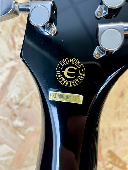 2001 Epiphone Les Paul 7 String Made in Korea - Black Translucent - Pre-owned