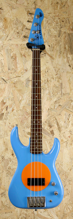 Fleabass Signature Bass Guitar Model 32" Scale in Blue/Oranage - Pre-owned