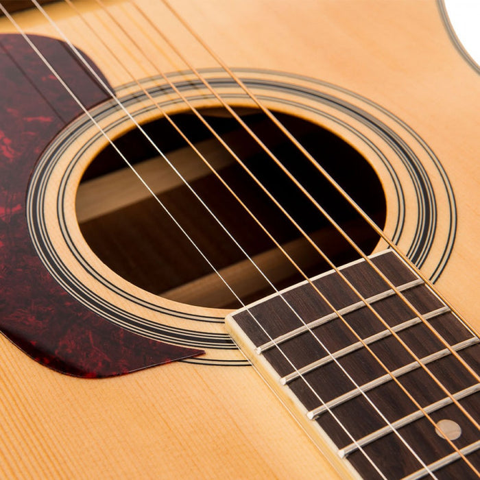B-Stock Vintage Acoustic Guitar V300 - Solid Spruce Top - Natural - Guitar Warehouse