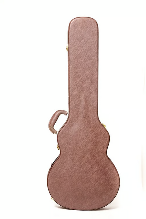 Freestyle Deluxe Arch Top Wood Case for LP Style Guitars - Brown - Guitar Warehouse