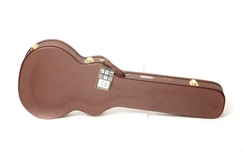 Freestyle Deluxe Arch Top Wood Case for LP Style Guitars - Brown - Guitar Warehouse