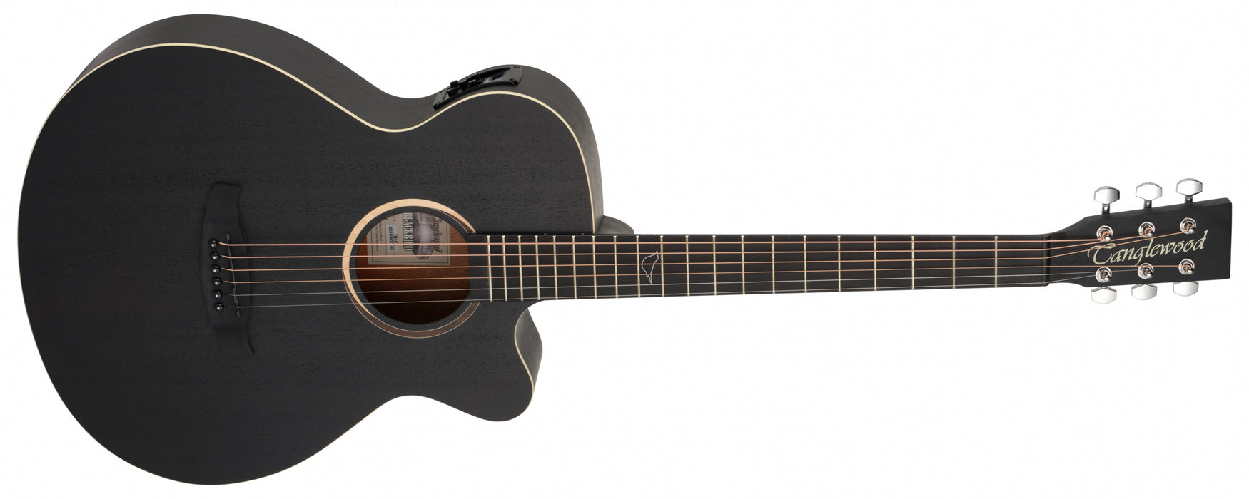 Tanglewood Blackbird Super Folk Cutaway Electro Acoustic Smokestack Black Satin TB4CE