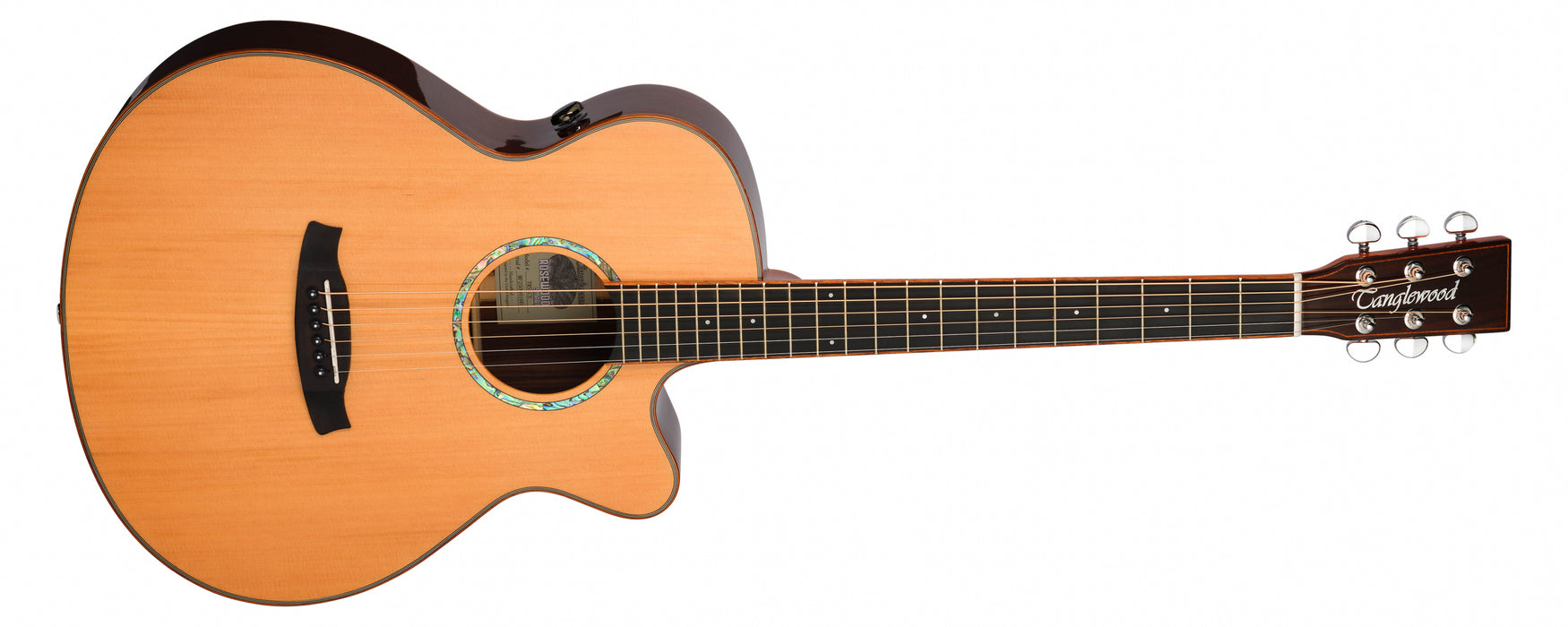 Tanglewood Rosewood Smart Series Super Folk Cutaway Natural Gloss TRS4CE
