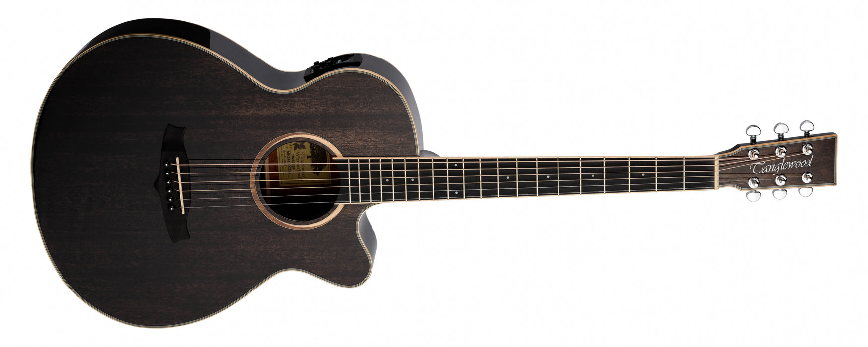 Tanglewood Winterleaf Super Folk Black Shadow Gloss Electro Acoustic TW4CEBS
