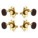 Grover U98 Series Sta-Tite Geared Ukulele Pegs (Set of 4) ~ Gold ~ Rosewood Buttons