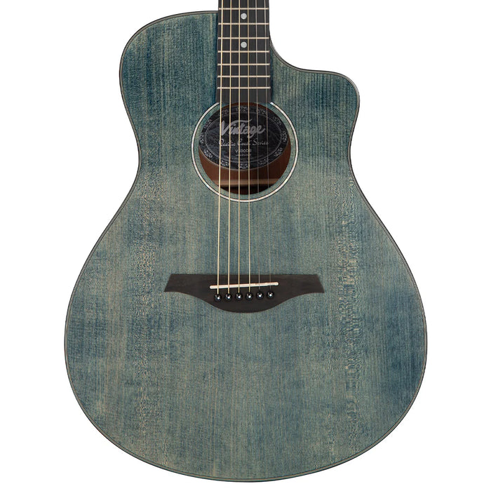 Vintage Pacific Coast Series Acoustic Guitar ~ Denim Blue