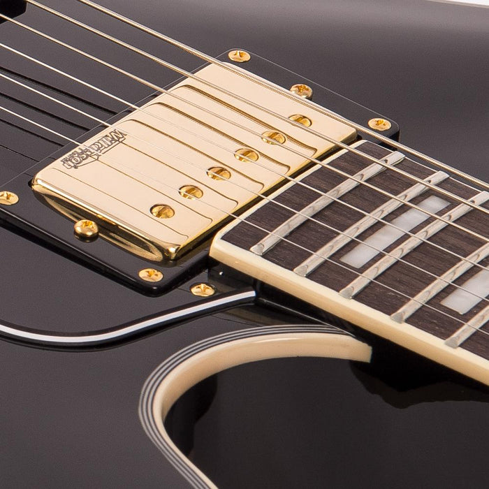 Vintage VSA500 ReIssued Semi Acoustic Guitar ~ Boulevard Black - Guitar Warehouse