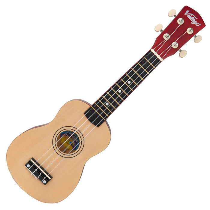 Vintage Laka Rainbow Series Soprano Ukulele & Carry Bag ~ Natural - Guitar Warehouse