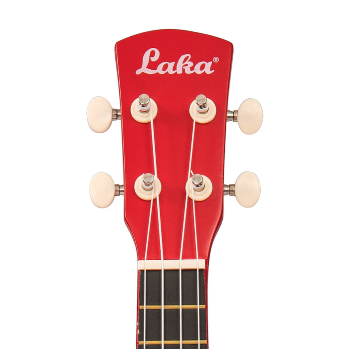 Laka Rainbow Series Soprano Ukulele & Carry Bag ~ Red - Guitar Warehouse