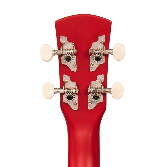Laka Rainbow Series Soprano Ukulele & Carry Bag ~ Red - Guitar Warehouse