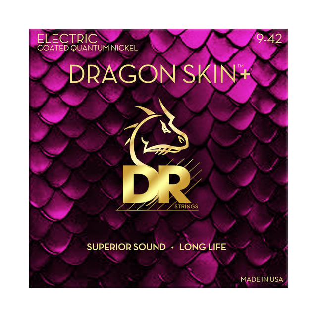 DR Strings Dragon Skin+ Coated Electric Guitar Strings Light 9-42
