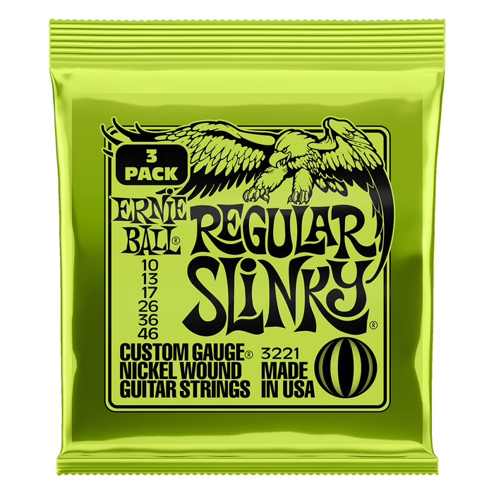 Ernie Ball Regular Slinky Electric Guitar Strings 10-46 (3 Pack) - Guitar Warehouse