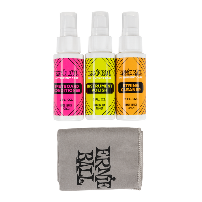 Ernie Ball Instrument Care 3 Pack w/Polish Cloth