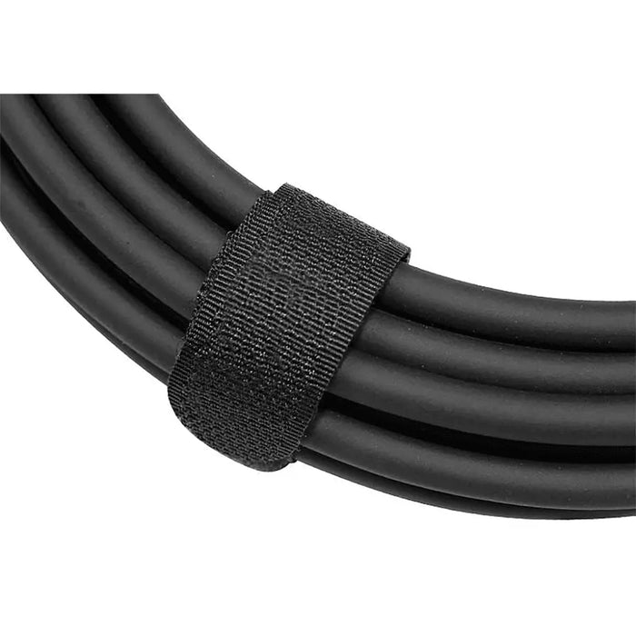 Kirlin 20ft Instrument Guitar Cable - Straight to Angled Jack - Black