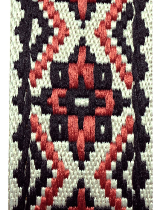 TGI GUITAR STRAP WOVEN COTTON VEGAN - RED - Guitar Warehouse