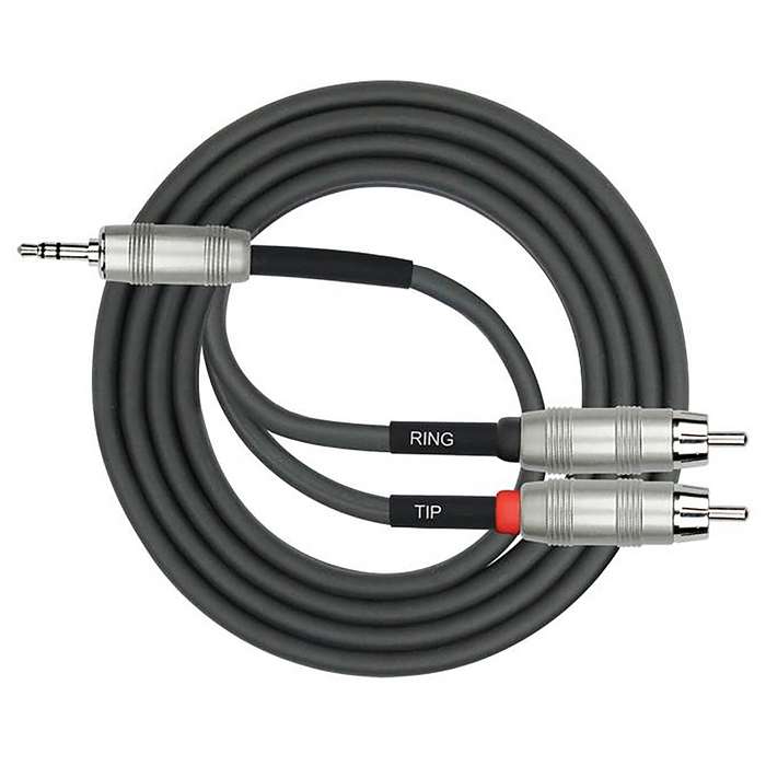 Kirlin Pro Deluxe 3.5mm to RCA Phono Stereo - 6FT