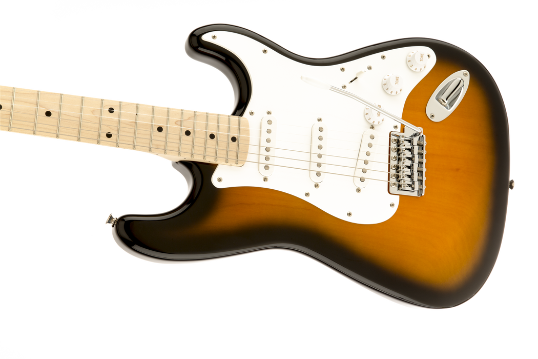 Fender Squier Affinity Series™ Stratocaster®, Maple Fingerboard, 2-Color Sunburst - Guitar Warehouse