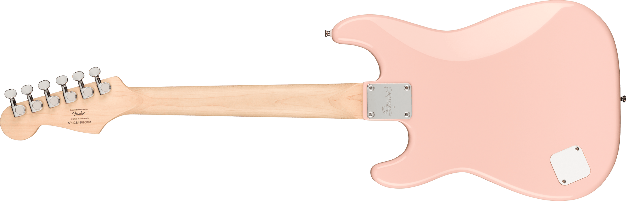 Fender Squier Mini Stratocaster®, Laurel Fingerboard, Shell Pink - Guitar Warehouse