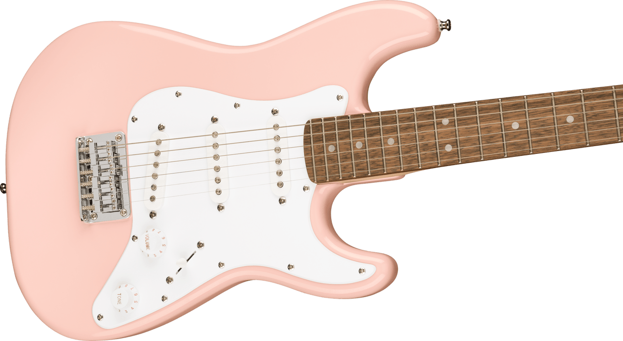Fender Squier Mini Stratocaster®, Laurel Fingerboard, Shell Pink - Guitar Warehouse