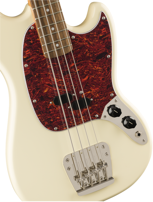 Fender Squier Player Classic Vibe '60s Mustang® Bass - Olympic White *Includes Deluxe Setup! - Guitar Warehouse