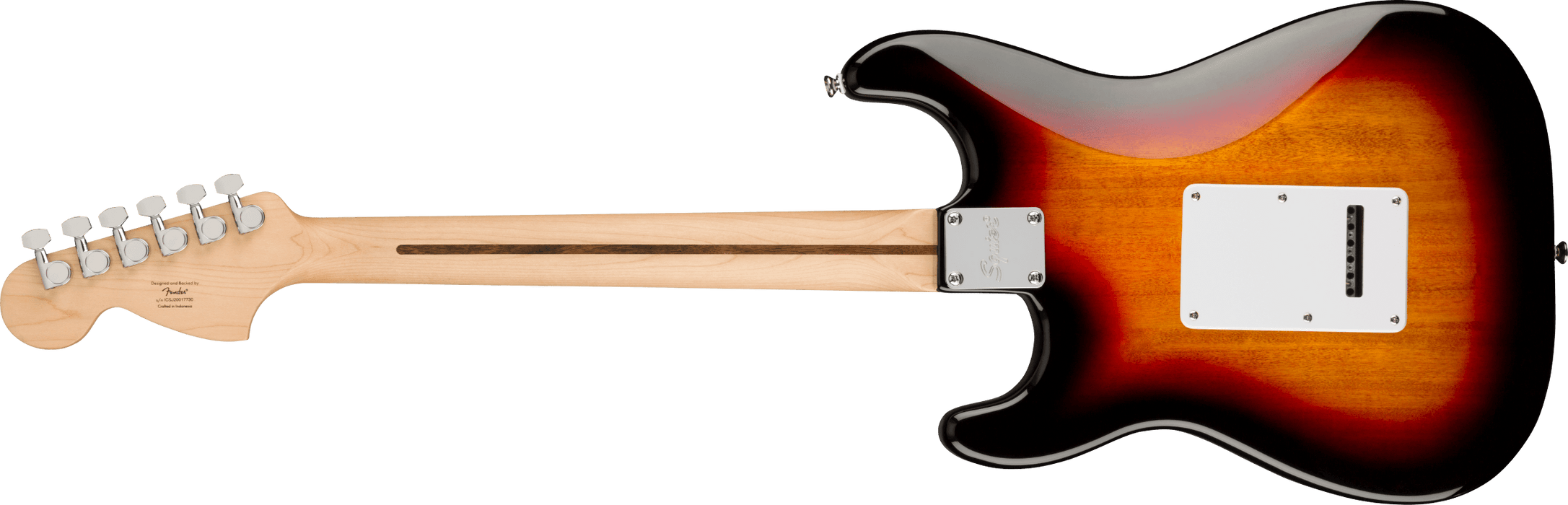 Fender Squier Affinity Series™ Stratocaster®, Laurel Fingerboard, White Pickguard, 3-Color Sunburst - Guitar Warehouse