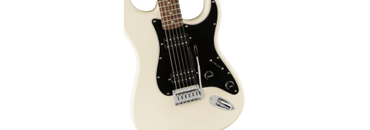Fender Squier Affinity™ Stratocaster® HH Laurel Fingerboard, Black Pickguard, Olympic White - Guitar Warehouse