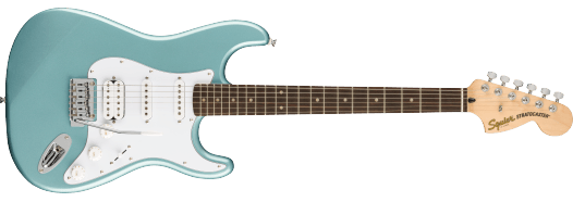 Fender Squier Affinity™ Stratocaster® HSS Laurel Fingerboard, White Pickguard, Ice Blue Metallic - Guitar Warehouse