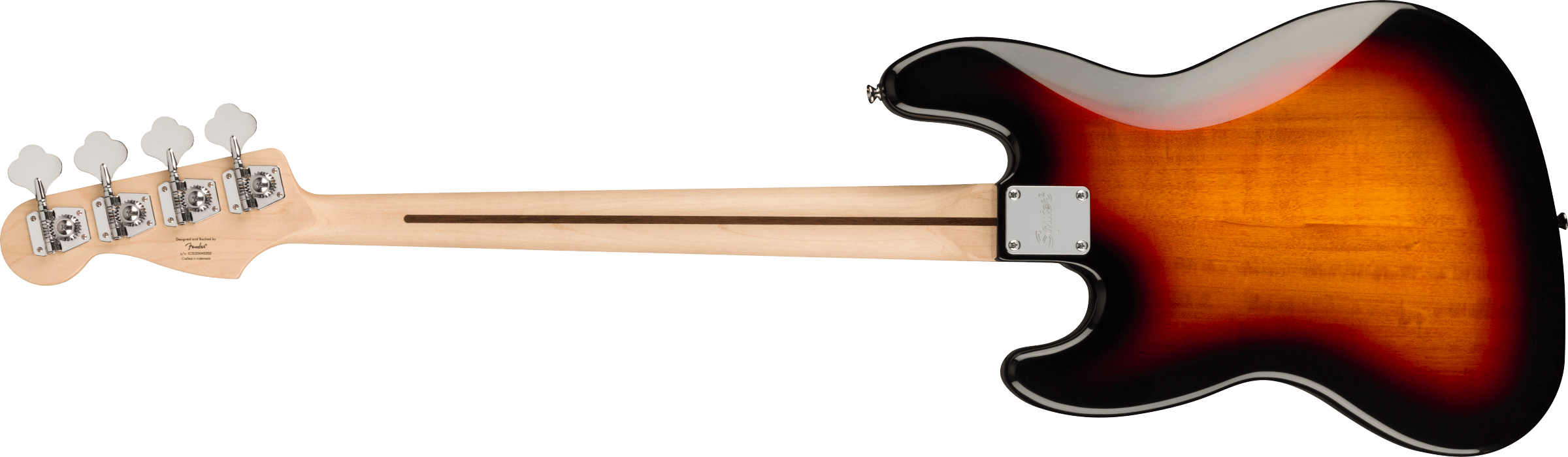 Fender Squier Affinity Series™ Jazz Bass®, Maple Fingerboard, White Pickguard, 3-Color Sunburst - Guitar Warehouse