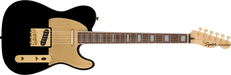 Fender Squier 40th Anniversary Telecaster®, Gold Edition, Laurel Fingerboard, Gold Anodized Pickguard, Black - Guitar Warehouse