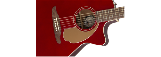 Fender Newporter Player, Acoustic Guitar Walnut Fingerboard, Candy Apple Red - Guitar Warehouse