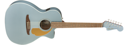 Fender Newporter Player, Acoustic Guitar Walnut Fingerboard, Ice Blue Satin - Guitar Warehouse