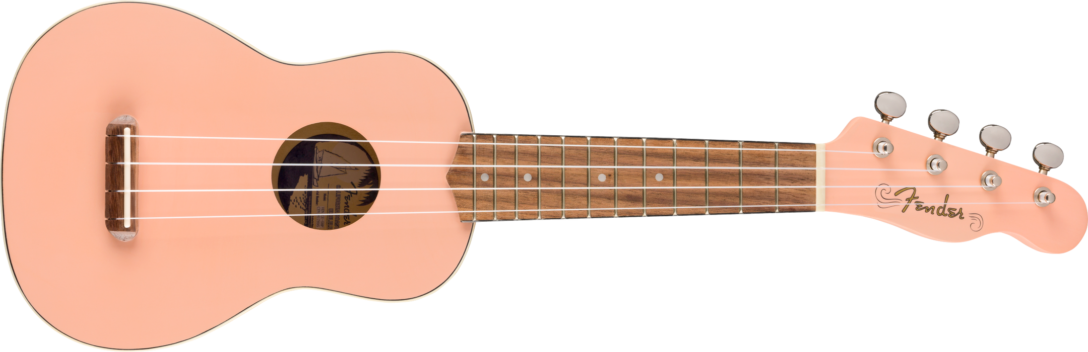 Fender Venice Soprano Ukulele Shell Pink - Guitar Warehouse