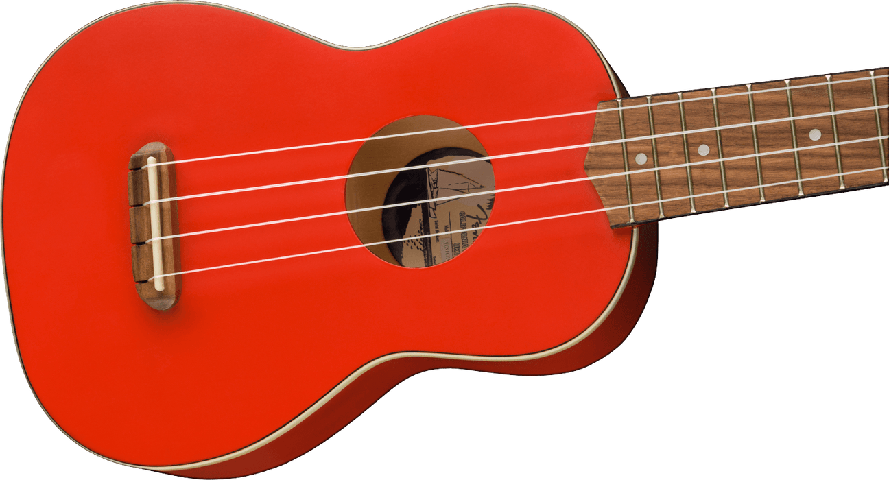 Fender Limited Edition Venice Soprano Ukulele - Fiesta Red - Guitar Warehouse