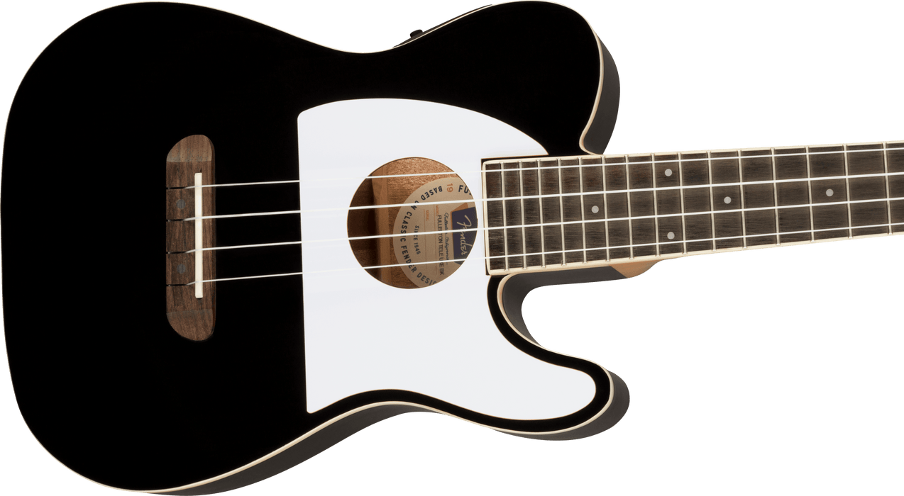 Fender Fullerton Tele® Concert Ukulele - Black - Guitar Warehouse