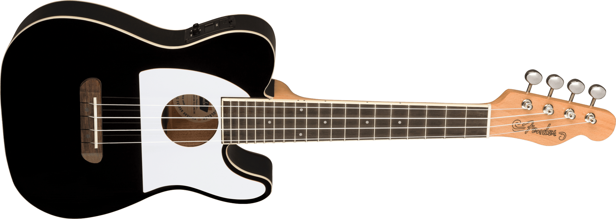 Fender Fullerton Tele® Concert Ukulele - Black - Guitar Warehouse