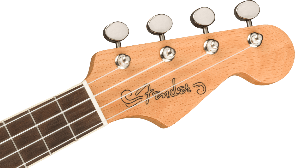 Fender Fullerton Strat® Concert Ukulele - Black - Guitar Warehouse