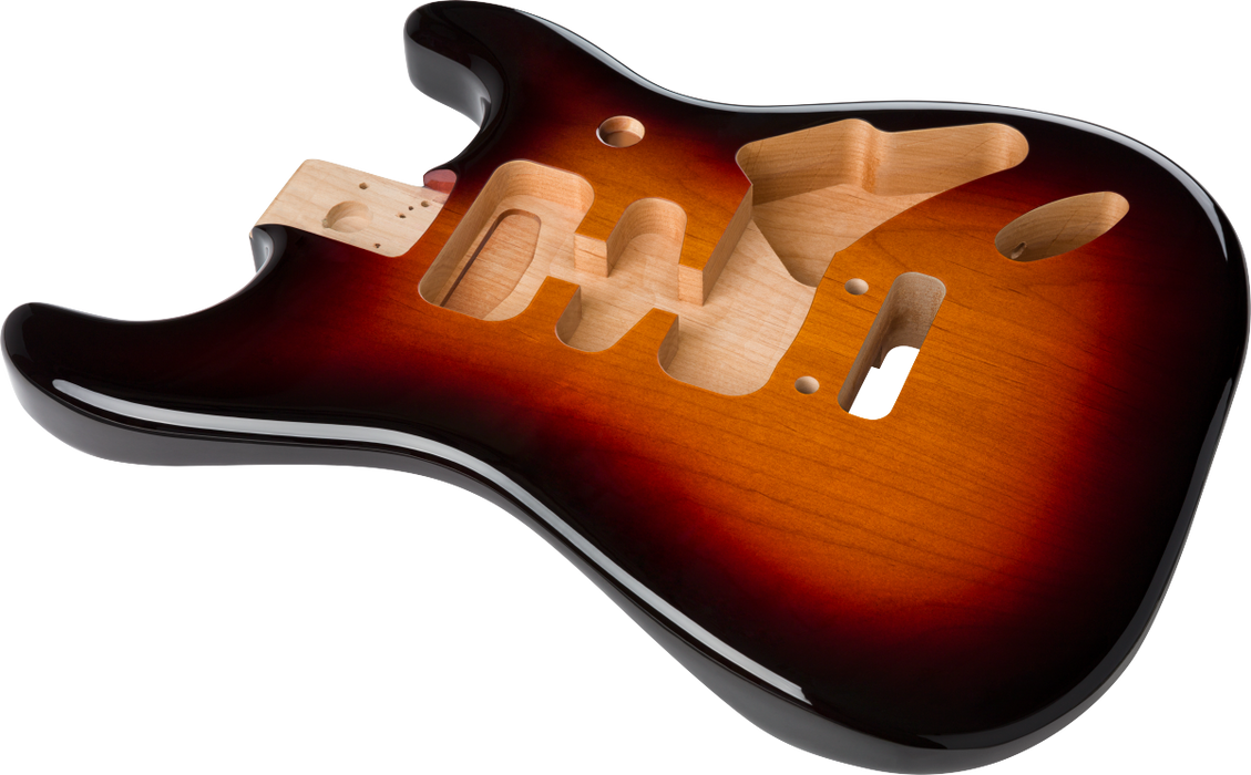 Fender Deluxe Series Stratocaster® HSH, Alder Body, 2-Point Bridge Mount, 3-Color Sunburst - Guitar Warehouse