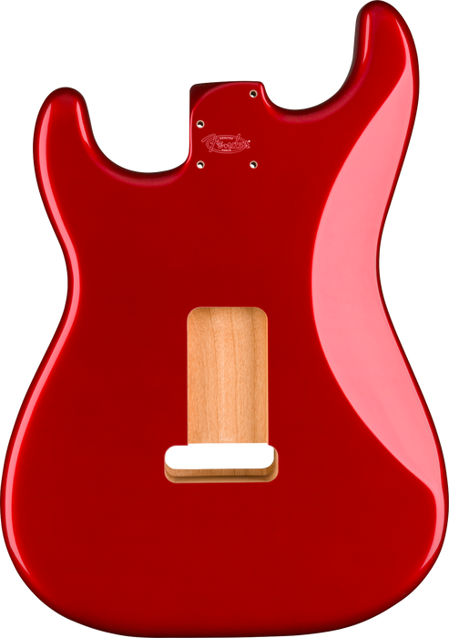 Fender Deluxe Series Stratocaster® HSH Alder Body 2 Point Bridge Mount, Candy Apple Red - Guitar Warehouse