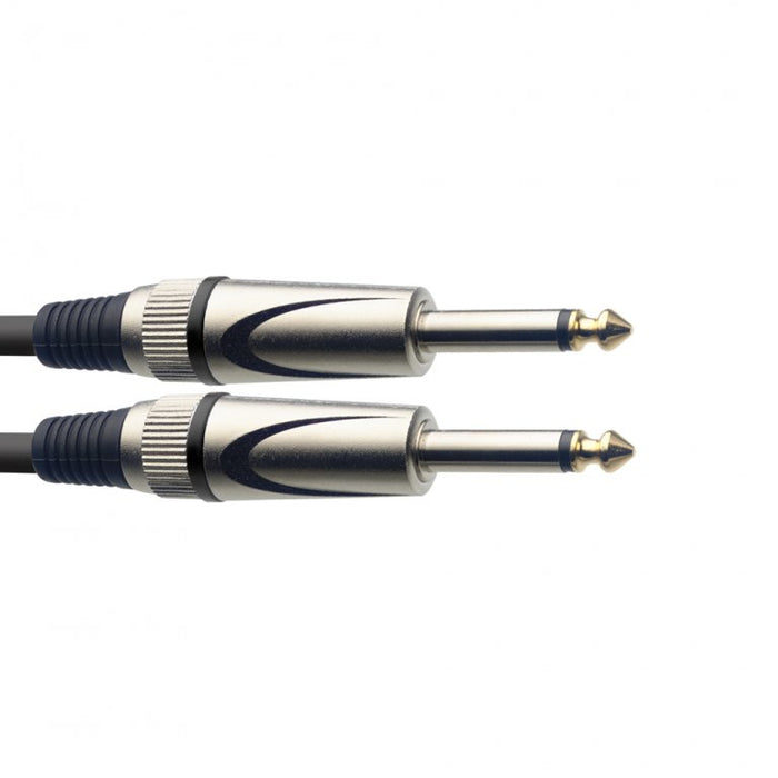 Stagg Deluxe Instrument Cable 3m (10ft) Straight to Straight Jack - Black - Guitar Warehouse
