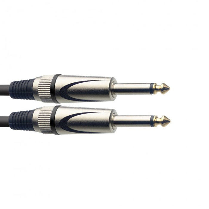 Stagg Deluxe Instrument Cable 6m (20ft) Straight to Straight Jack - Black - Guitar Warehouse