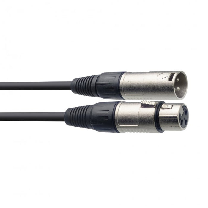 Stagg Deluxe Microphone Cable 3m (10ft) XLR Male to XLR Female - Black - Guitar Warehouse