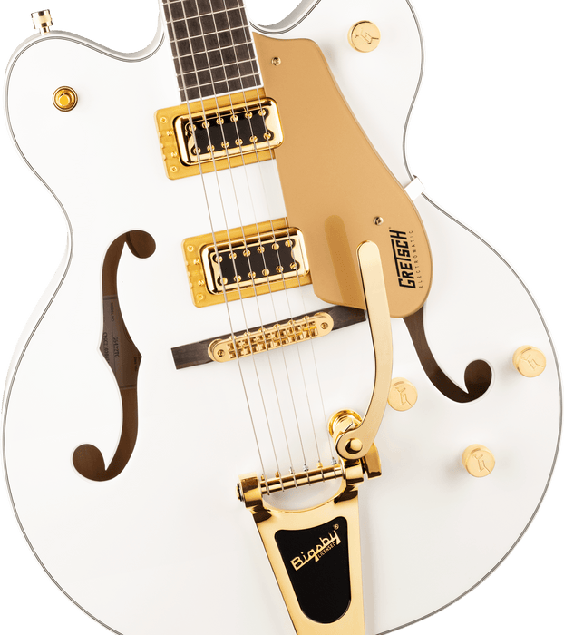 Gretsch G5422TG Electromatic® Classic Hollow Body Double-Cut with Bigsby® and Gold Hardware, Laurel Fingerboard, Snowcrest White *SETUP PRICE - Guitar Warehouse
