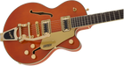 Gretsch G5655TG Electromatic® Center Block Jr. Single-Cut with Bigsby® and Gold Hardware, Laurel Fingerboard, Orange Stain - Guitar Warehouse