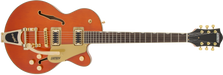 Gretsch G5655TG Electromatic® Center Block Jr. Single-Cut with Bigsby® and Gold Hardware, Laurel Fingerboard, Orange Stain - Guitar Warehouse